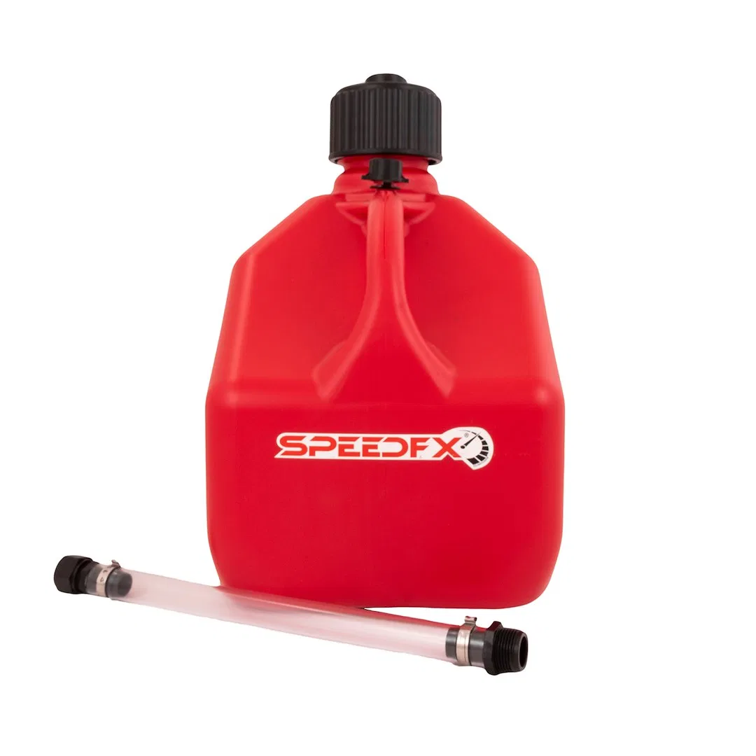 8730 – SPEEDFX Liquid Storage Container, Red 3 Gallon Capacity Plastic With Filler Hose And Cap